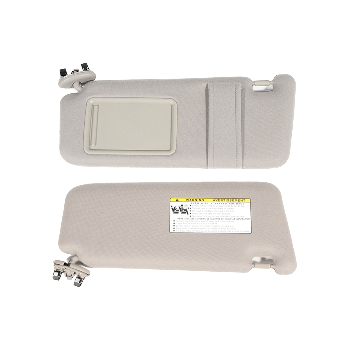 Beige Car Sun Visor Shade Pair Left & Right Accessories Parts for 2007-2011 Without Sunroof and Lights