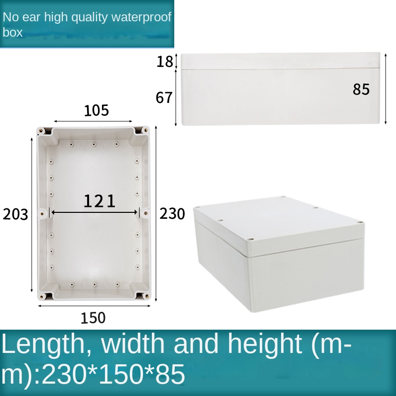 Vỏ Nhựa Chống Nước 230x150x85 mm | Kehua F-type Xám Công Nghiệp IP65 Hộp Tủ Điều Khiển Tự Động Hóa Công Nghiệp