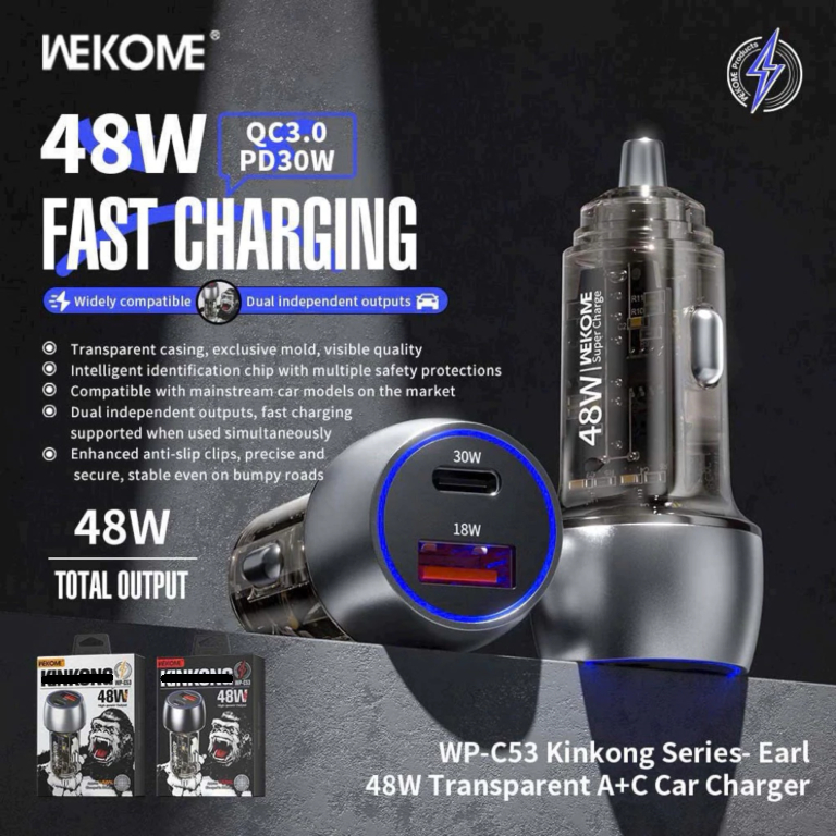 Cốc/ Củ Sạc Nhanh 48W Xe Hơi ô Tô Wekome WP-C53 và 3A Remax RCC361 Giá 66,527 Đồng*Miễn phí vận chuyển