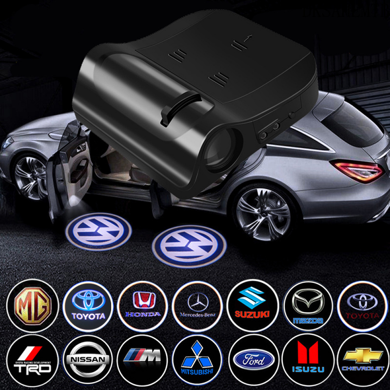 【All Car Models】1Pcs Car Door Light Logo Car Door Opening Light Door Light Logo For Car Wireless LED Car Door Welcome Logo Light for BMW Toyota Honda Mitsubishi Ford Mazda SUZUKI Kia Nissan Hyundai Perodua Projector Shadow Lamp Car Logo Led Light ราคา 94 บาท*ส่งฟรี