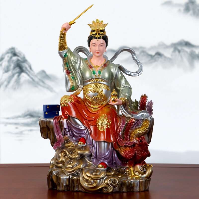 [Hoàn hảo] Tượng Jiutian 12inch cho thờ cúng tại nhà, nữ thần Mẹ thiêng liêng, tượng lớn bằng nhựa resin Xuannu Tianzun Đồ sưu tầm-Bảo hành 2 năm Giá 3,740,000 Đồng*Miễn phí vận chuyển