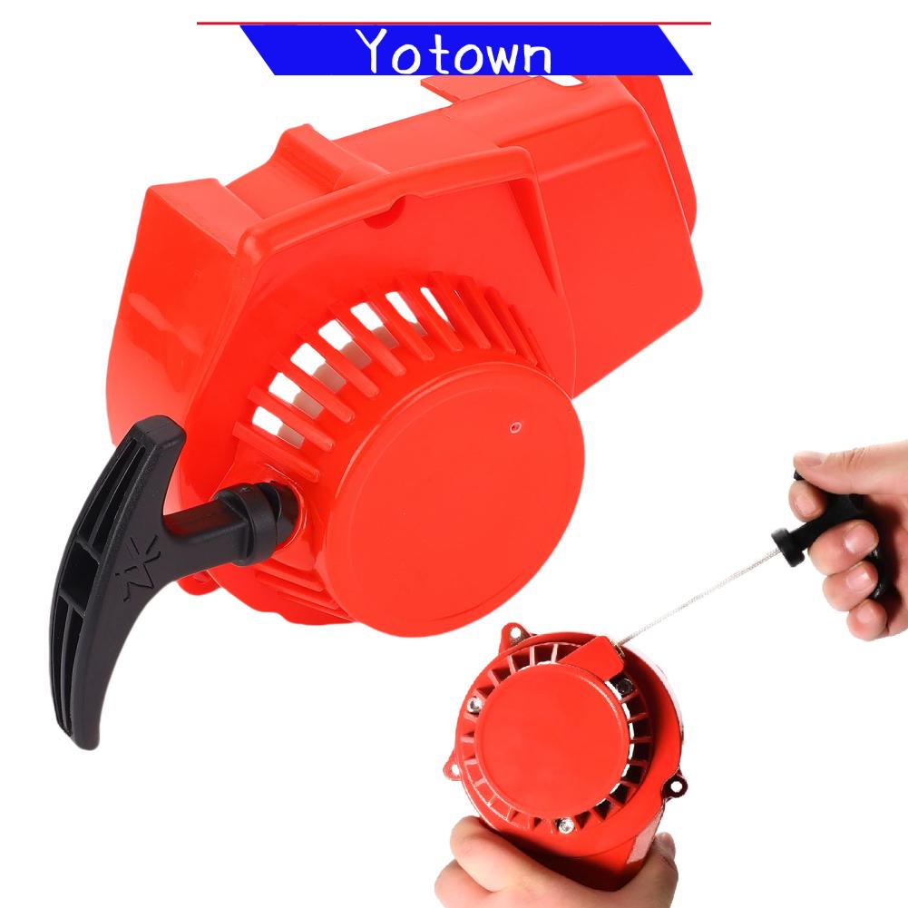 Yotown GOTOTOP Kéo Bắt Đầu Khởi Động Hợp Kim Nhôm Kéo Khởi Động có Bánh Đà cho Hầu Hết 47c c 49c c 2 Thì Túi Xe Đạp ATV