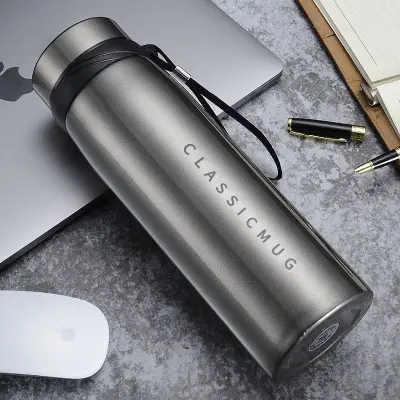 650ml/1100ml/1500ml Large Capacity Stainless Steel Sport Thermal Water Bottle Leak-Proof Thermos Mug with Filter Yitonggmall