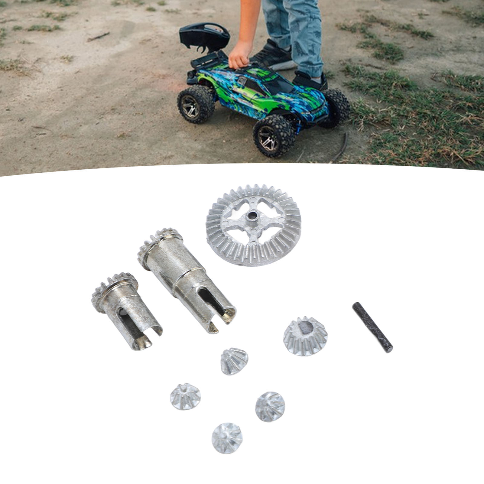 Xe RC Bánh Răng Vi Phân Thay Thế Cải Tiến Hiệu Năng Kim Loại Nhẹ RC Xe Vi Phân Bánh Răng Cho HS18301 18302 18303 18304