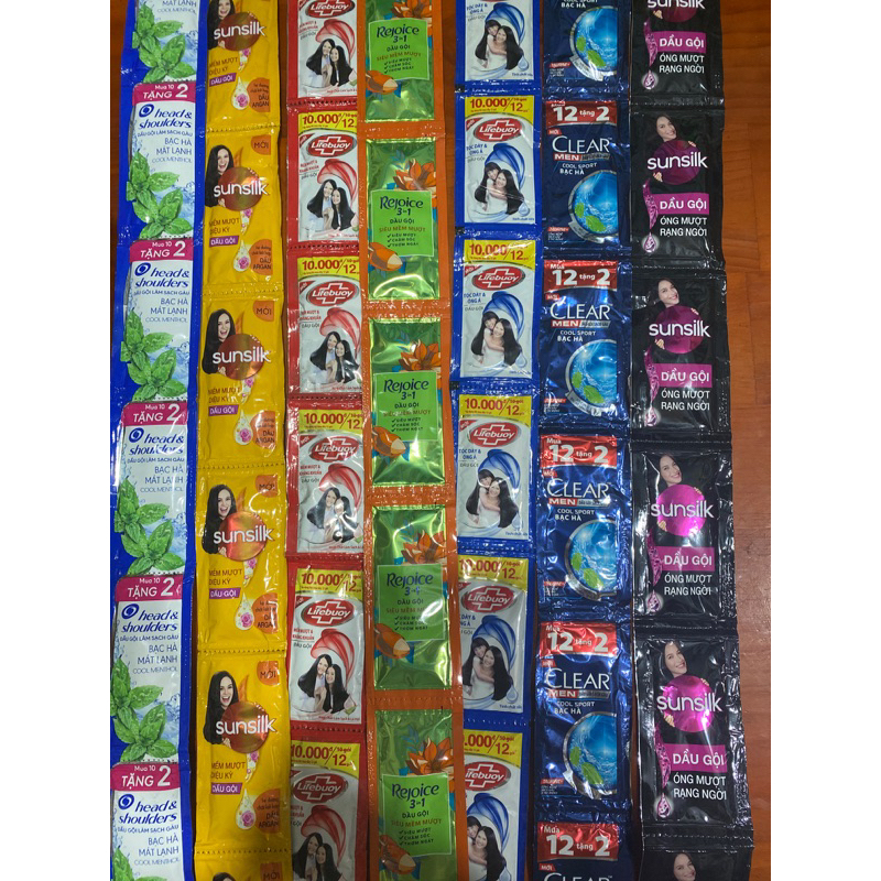 Combo 2 dây dầu gội Sunsilk, Clear, Lifebuoy, Rejoice, Head&Shoulders