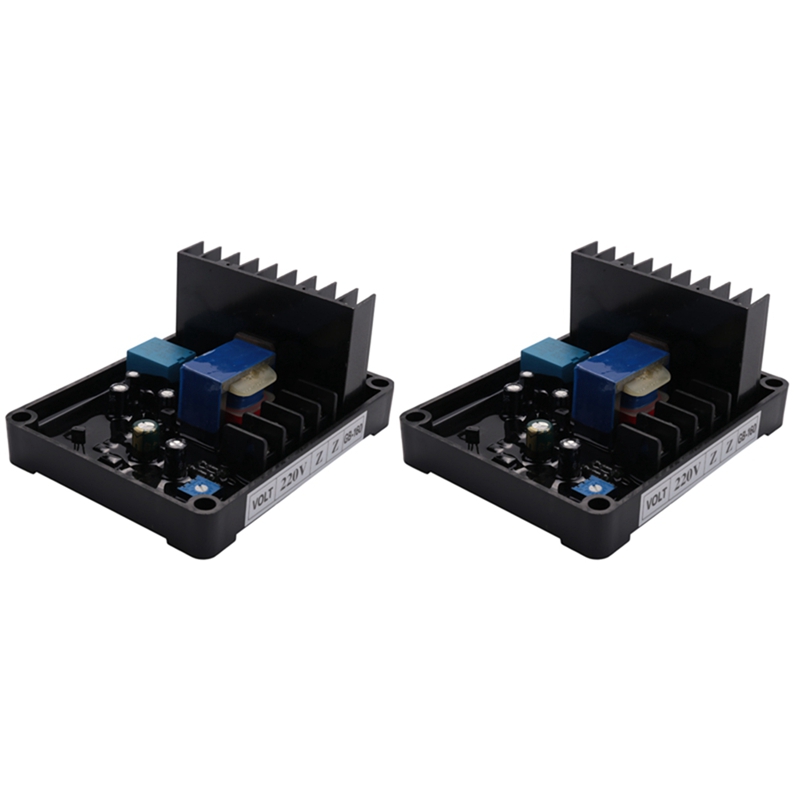 2 Piece GB160 Voltage Regulator AVR Brushed Generator Black Plastic Generator Set Accessories