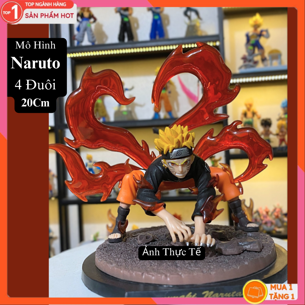 Mô hình naruto 4 đuôi 20cm mô hình naruto cao cấp, figure mô hình anmie naruto đồ chơi