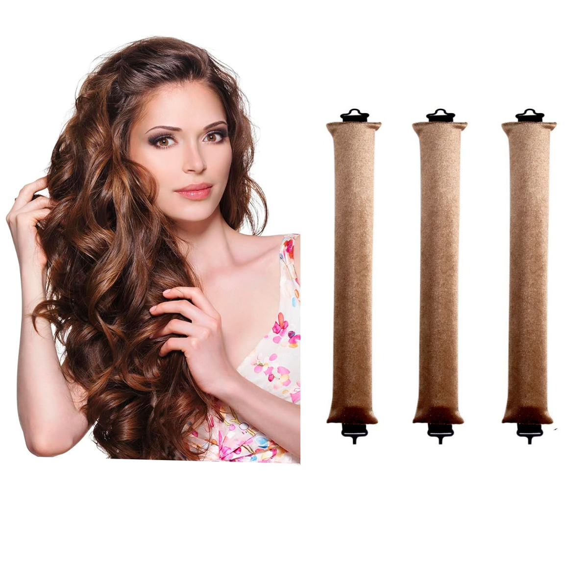 Heatless Hair Curler Sleep Curly Hair Stick Flexi Rods With Hook Sleep Curling Iron No Heat Curlers Overnight Heatless Curls - 2