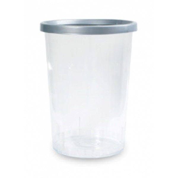 Global House KEEP IN ถังขยะโปร่ง ขอบสีเงิน 45 ลิตร 38.5x38.5x51.2ซม. รุ่น RW9269 สีใส รับประกันของเเท้! ราคา 839 บาท*ส่งฟรี