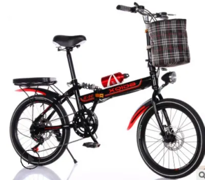 Folding Bicycle 20-Inch Variable Speed Damping Disc Brake for Adults Ultra-Light Children and Students Portable Small Bicycle