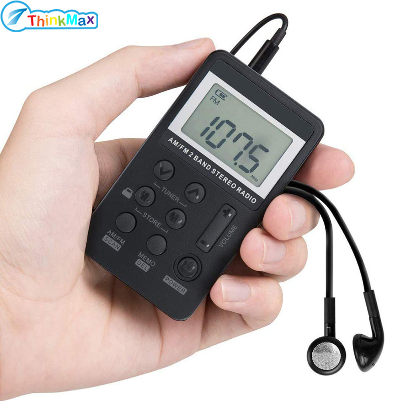 HRD-103 Portable AM FM Radio Rechargeable Operated By USB Cable LCD