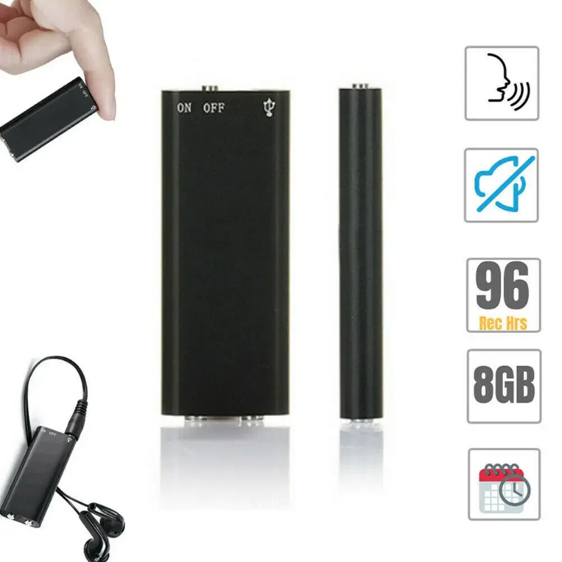 Q2 Siêu Mỏng Nhỏ Máy ghi âm mini 4-32GB Digtal Âm Thanh Chuyên Nghiệp Kích Hoạt Dictaphone Tiếng Ồn Giảm Kỷ lục 8GB MP3 Máy Nghe Nhạc