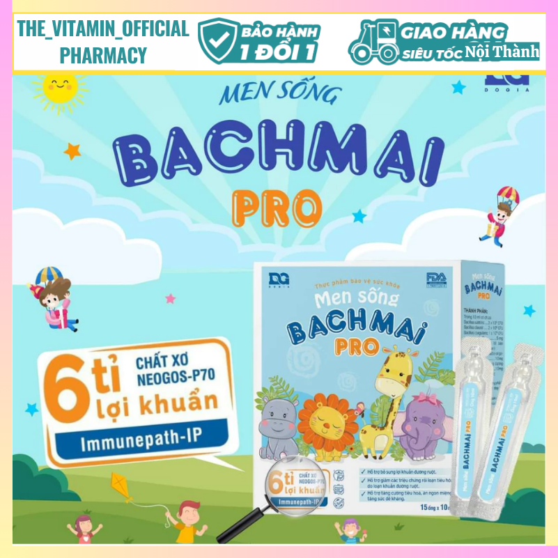 [Hàng Công Ty Chính Hãng] Men sống bạch mai Pro Đỗ Gia 6 tỉ lợi khuẩn men vi sinh cải thiện hệ tiêu hoá cho bé hộp 15ống