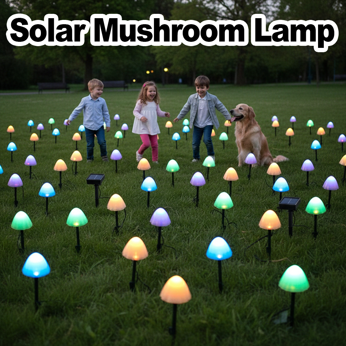 Mushroom Solar Lights Landscape Light Ground For Yard Pathway Outdoor Garden Colored For Backyard Waterproof For Garden Decorative Walkway Warm White Solar Powered Stake Lawn Led