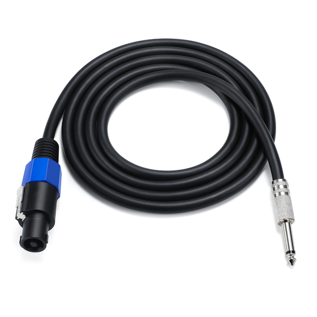 Speakon Cổng kết nối đực đến 6.35mm 1/4 "TS đầu cắm đực Dây cáp loa âm thanh