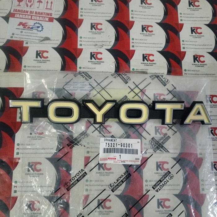 SIMBUL EMBLEM TULISAN TOYOTA GRILL DEPAN HARDTOP 75321-90301 - The Car People Harga 1,251,000 rupiah*Gratis Ongkir