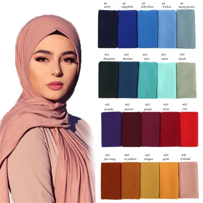 Hot New Sunscreen Muffler Muslim Hijabs Plain Scarf Bubble Chiffon Shawls Hijab Wrap