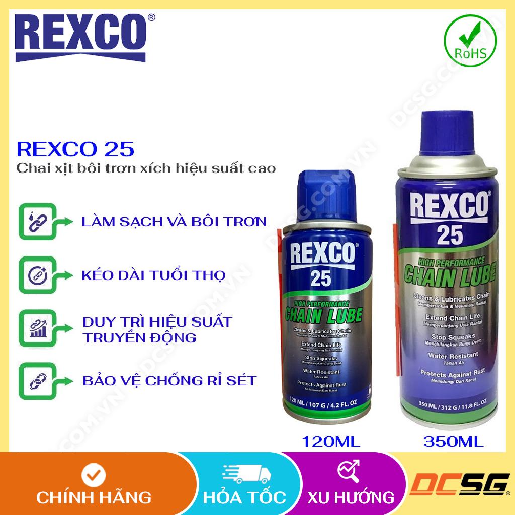Chai xịt bôi trơn xích hiệu suất cao REXCO 25 CHAIN LUBE | DCSG