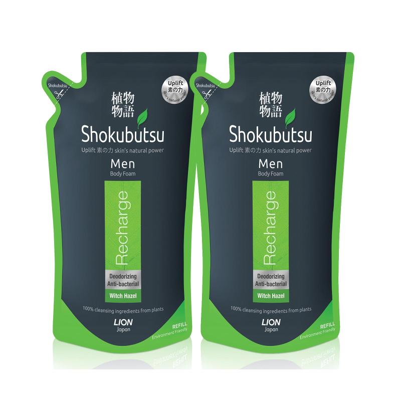Buy Shokubutsu Men Body Foam - Recharge 600ml x 2 Singapore