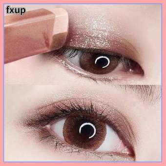 FXUP Trang điểm lười biếng Nhung Hai màu Chuyên nghiệp Phấn mắt ánh kim Phấn mắt 2 trong 1
