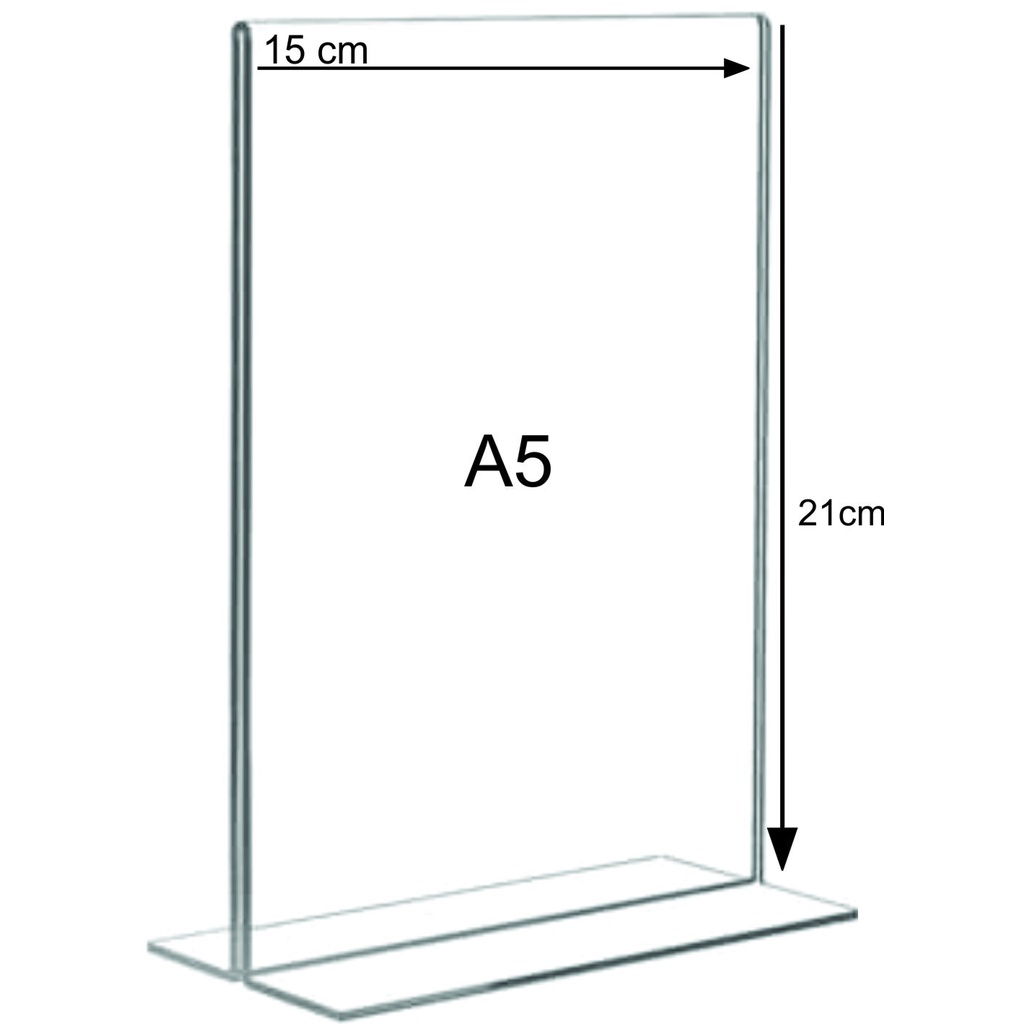 Tent Holder / Tent Card Akrilik / Papan Nomor Meja A5
