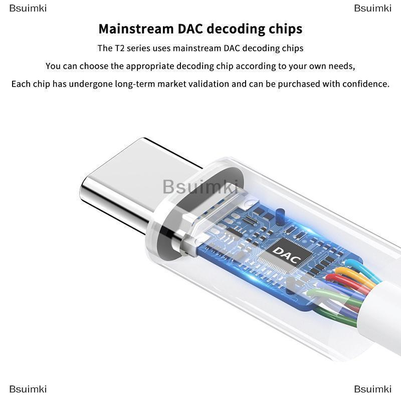 [COD] Bsuimki Loại C Để 3.5Mm Hifi Dac Headphone Khuếch Đại Cx31993 Chip USB C Âm Thanh Bộ Giải Mã Amp Adapter Dac Khuếch Đại Cho iPhone 16 Android