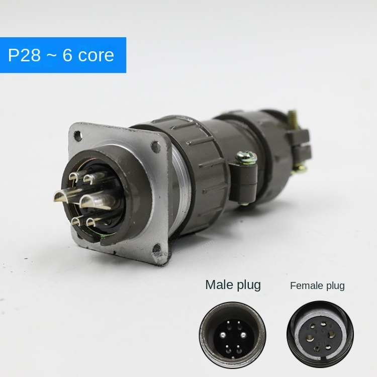 Phích Cắm Lõi P28K3Q-6 | Phích Cắm và Ổ Cắm Công Nghiệp P28K1Q/P28K9Q/P28K3Q/P28K4Q 2 Cores/4 Cores/6 Cores/7 Cores Other 220V IP55 – Kết Nối An Toàn, Bền Bỉ