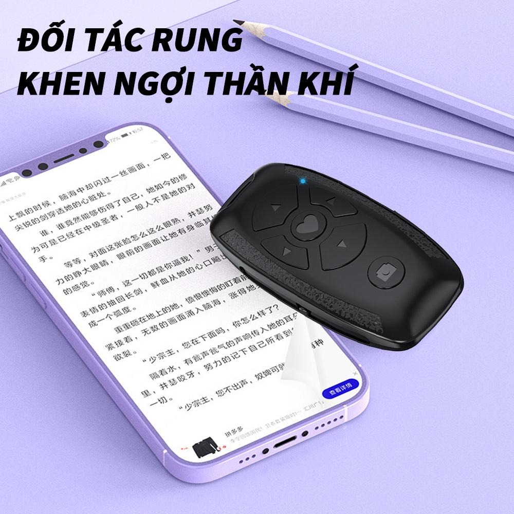 Bluetooth Điều Khiển Từ Xa Điện Thoại TikTok Màu Đen Kuaishou, Phát Sóng Đa Năng, Chụp Ảnh Video Ngắn, Mẫu Núi Lửa