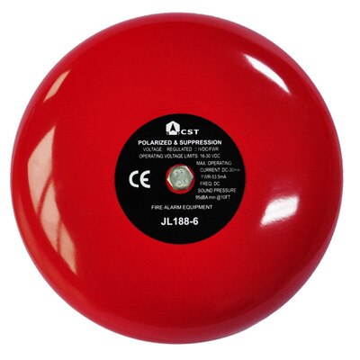 2023 Sản phẩm mới loại mới chuông Chuông báo cháy DC24V 6 inch chuông điện cháy chuông cho Chuông báo cháy an ninh Sytem