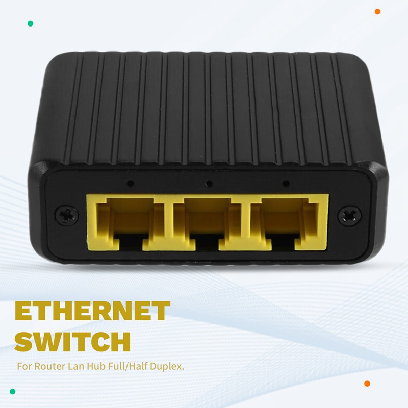 Yours MO-Ethernet Switch 4 Ports 1 in 3 Out 1000Mbps Gigabit for Router Lan Hub Expansion Full/Half Duplex Network Adapter