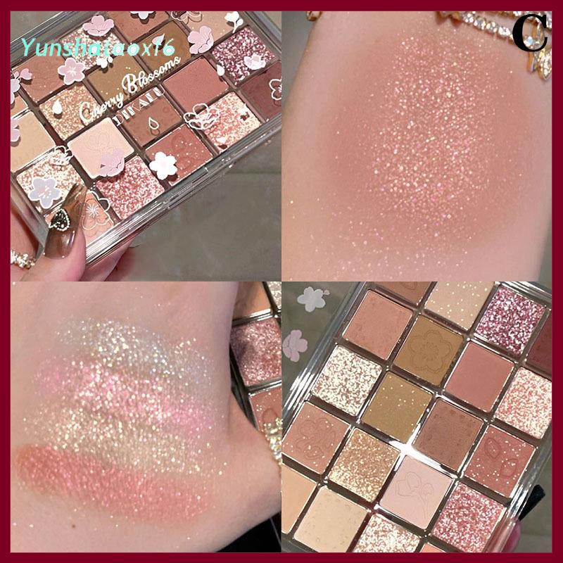 yunshataoxf Dikalu người yêu Eyeshadow Palette mát mẻ săn chắc Matte ánh sáng Ngọc Trai Sáng bóng màu đen màu hồng Smokey màu xanh Punk kim loại bóng mắt trang điểm - 3