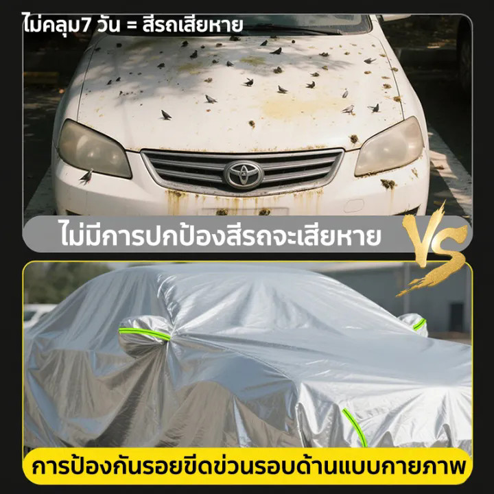 🍭ผ้าคลุมรถยนต์ 🍭(กัน UV)ผ้าคลุมรถ HR-V ผ้าคุมรถเก็ง ผ้าคลุมรถเก๋ง ผ้าใบคลุมรถ ผ้าคุลมรถยนต์ ผ้าคลุมรถกระบะ ผ้าคลุมรถยนต์🚗ปกป้องรถให้เรียบร้อยที่จอดรถในช่วงฤดูร้อน ภายในรถไม่มีอุณหภูมิสูง ราคา 178 บาท*ส่งฟรี