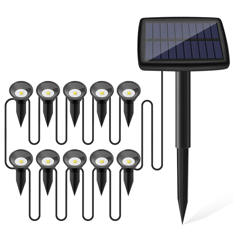 【Latest model】10 in 1 Solar Lights Outdoors Waterproof Solar Lawn Light Solar Power Light for Garden Path Pool Decoration