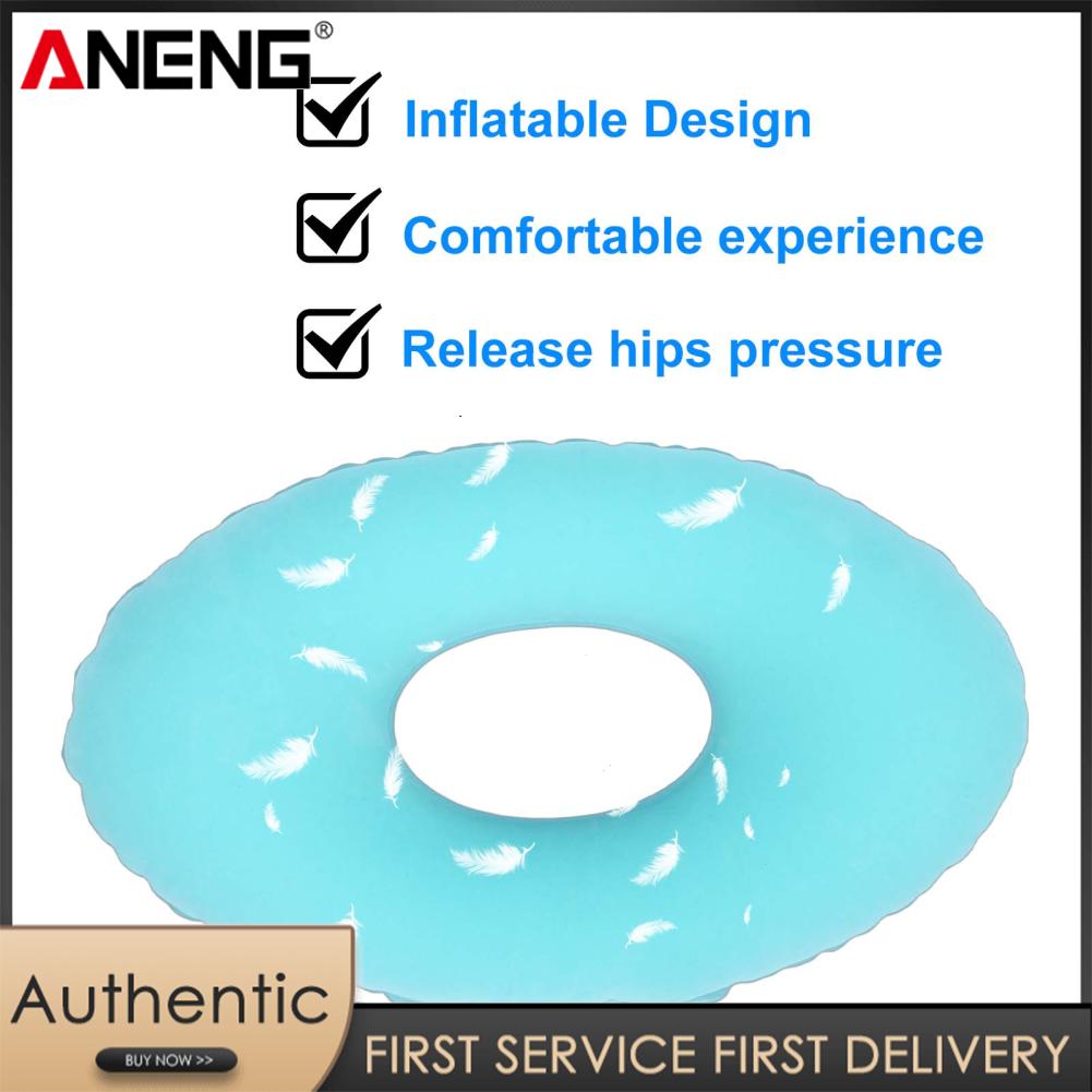 ANENG 2 Pack Donut Pillow for Tailbone Pain Inflatable Cushion Seat Pillow for Hemorrhoids Bed Sores Sitting Pressure Relief Portable Lightweight for Office Car Travel Home