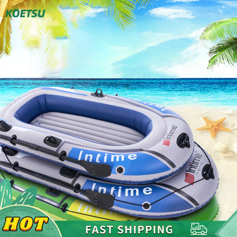 KOETSU【COD】🌊 Thuyền Kayak 2/3/4 Người Thuyền Đánh Cá Dày PVC Thuyền Bơm Hơi Ngoài Trời Thuyền Gấp Di Động