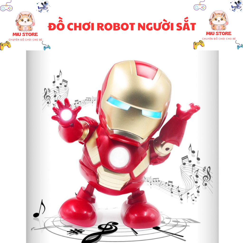 Đồ chơi robot người sắt Iron Man Hero nhảy múa theo nhạc cực kỳ vui nhộn