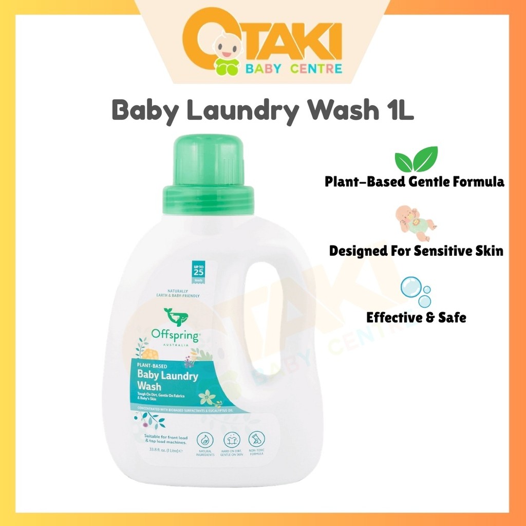 Offspring Plant-Based Laundry Wash Baby Detergent 1L Natural Gentle Clothes Wash for Sensitive Skin