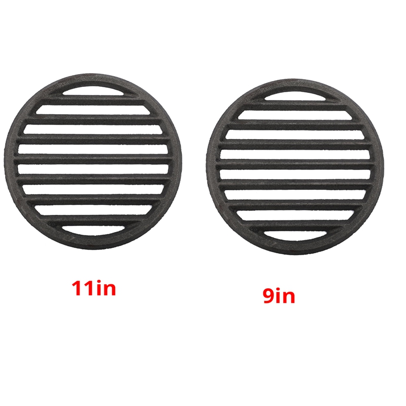 Cast Iron Bottom Fire Grate Round BBQ Grill Grate, High Heat Charcoal Plate Bottom Grate Grill Parts