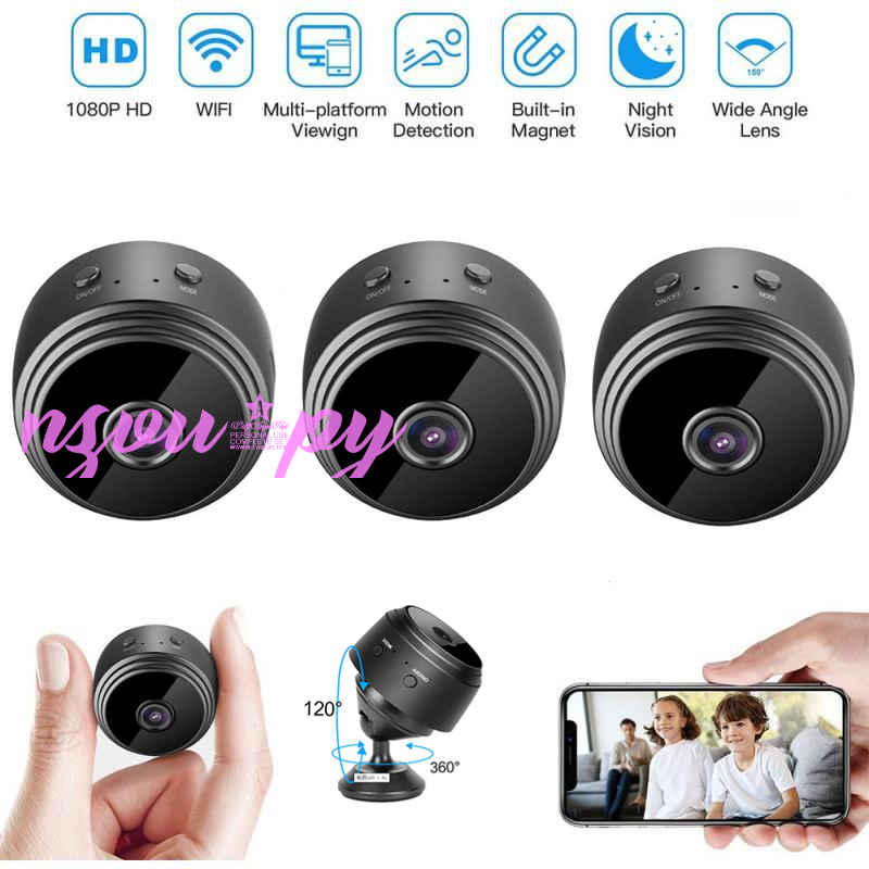 [nzvu5py] A9 Mini Camera Wifi Security Surveillance Camera HD 1080p Sensor magnetic IR Night Vision Web Voice Video Surveillance