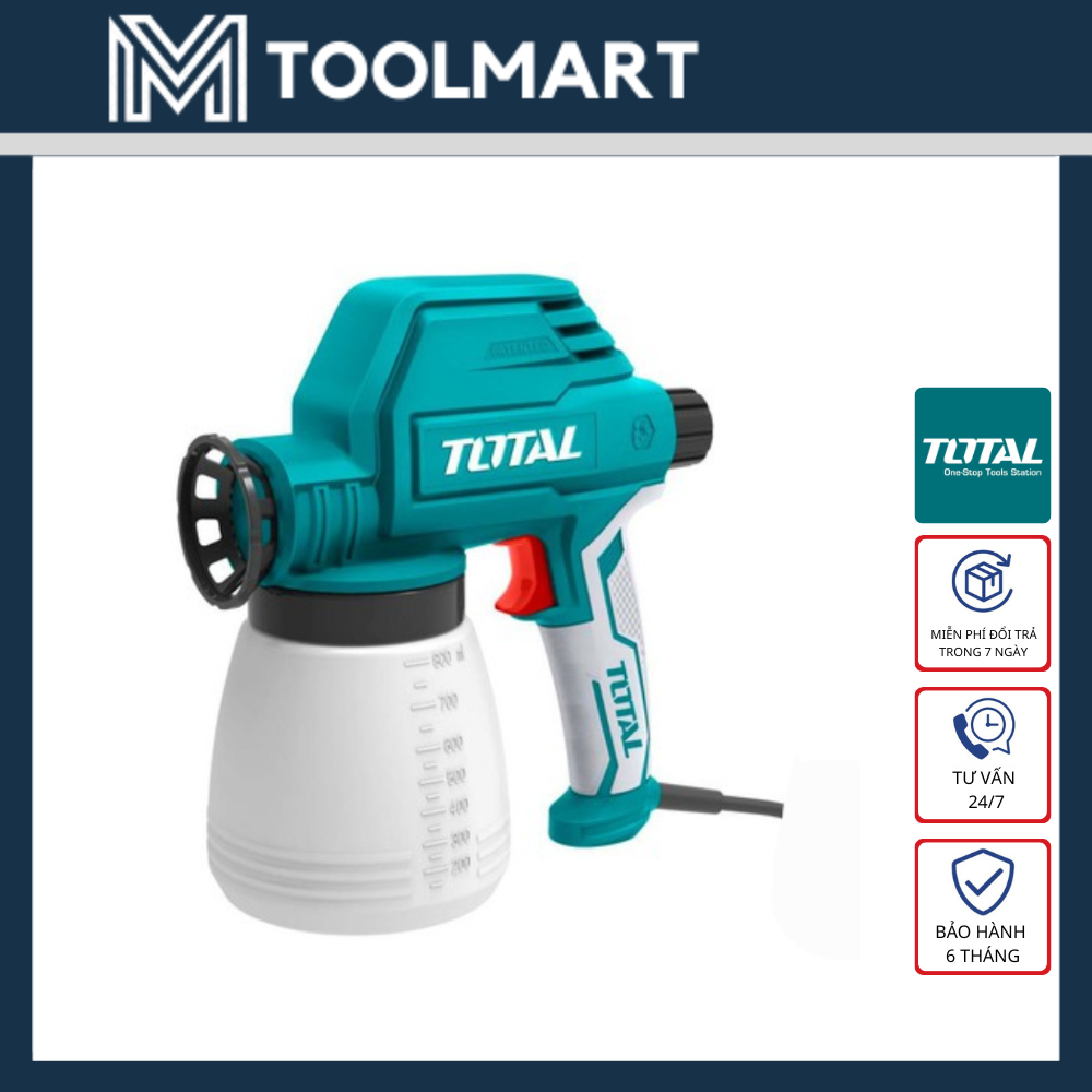 100W MÁY PHUN SƠN BẰNG ĐIỆN 220V TOTAL - HÀNG CHÍNH HÃNG - TT1006 - HM LOCK