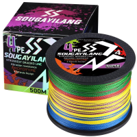 Sougayilang Senar PE 100M  300M 500M Senar Pancing Super Kuat Anti Kriting Dan Kuat Memancing Baris Kuat 4 Helai Dikepang Pancing Multifilament Tahan Lama Memancing Line