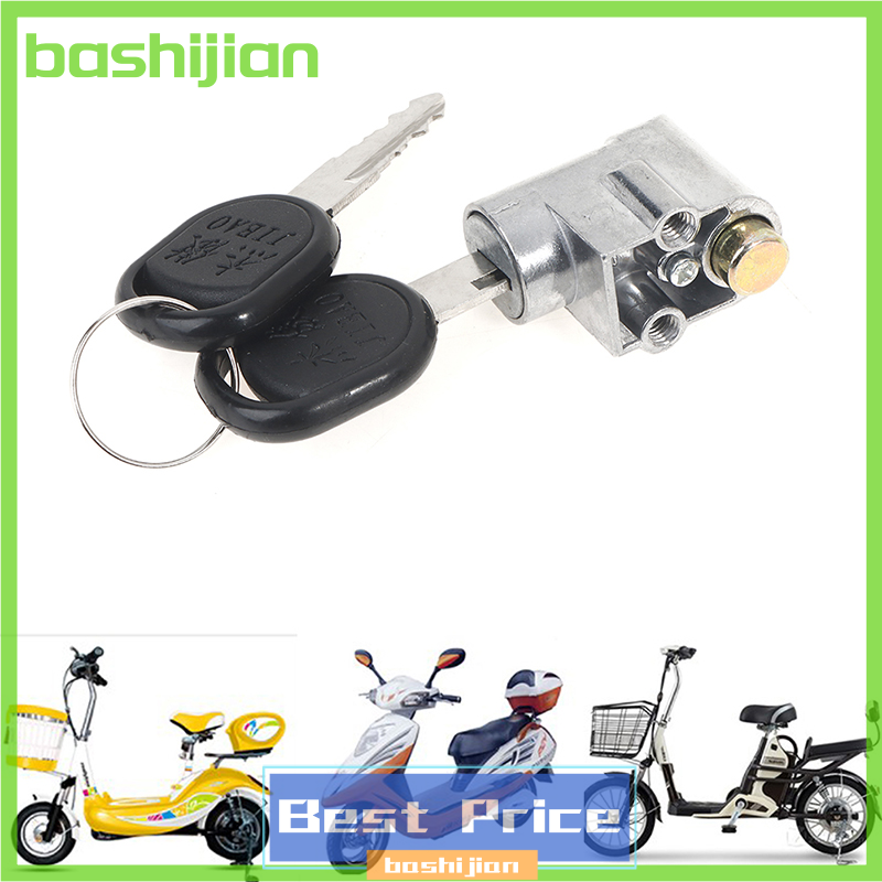 Bashijian khóa khởi động Pin sạc dự phòng hộp khóa + 2 phím cho xe máy Scooter e-xe đạp