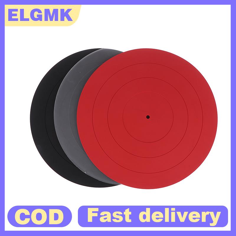 ELGMK 12in chống rung chống tĩnh Silicone Pad lớp phủ chống trượt mat cho máy quay đĩa bàn xoay Pad ghi lại người chơi phụ kiện