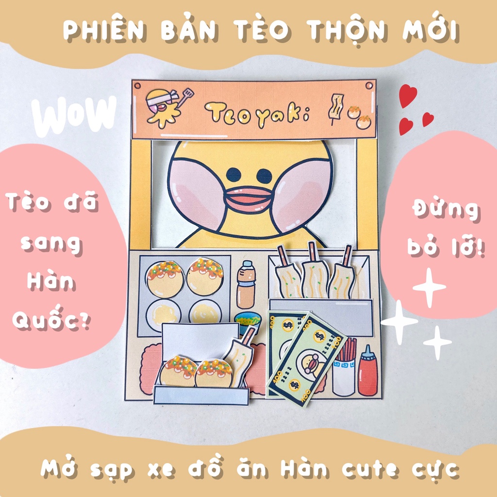 Bộ Tranh Đồ Chơi Giấy Cô Tiên Xanh Bé Tèo bản mới
