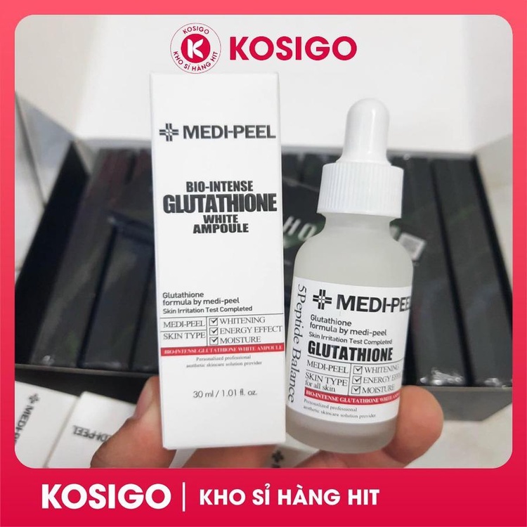 Tinh chất dưỡng trắng da Medi-Peel Bio-intense Glutathione White Ampoule 30ml Hàn Quốc giảm thâm trẻ hoá da
