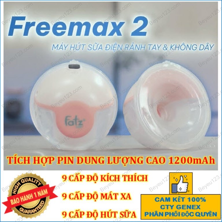 Free Ship Toàn Quốc Freemax 2 1 Máy hút sữa điện rảnh tay không dây có pin