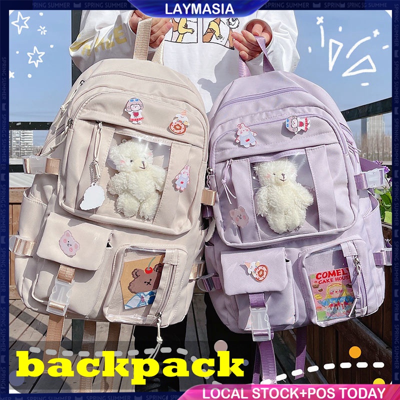 Cute korean hot sale school bags