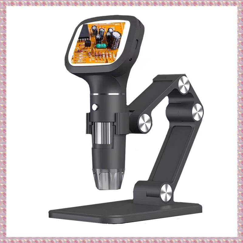 (SPVH) Upgrade 2.4 Inch Digital Microscope 1600X Magnification Coin Microscope with 8 LEDs Soldering Microscope for Repair