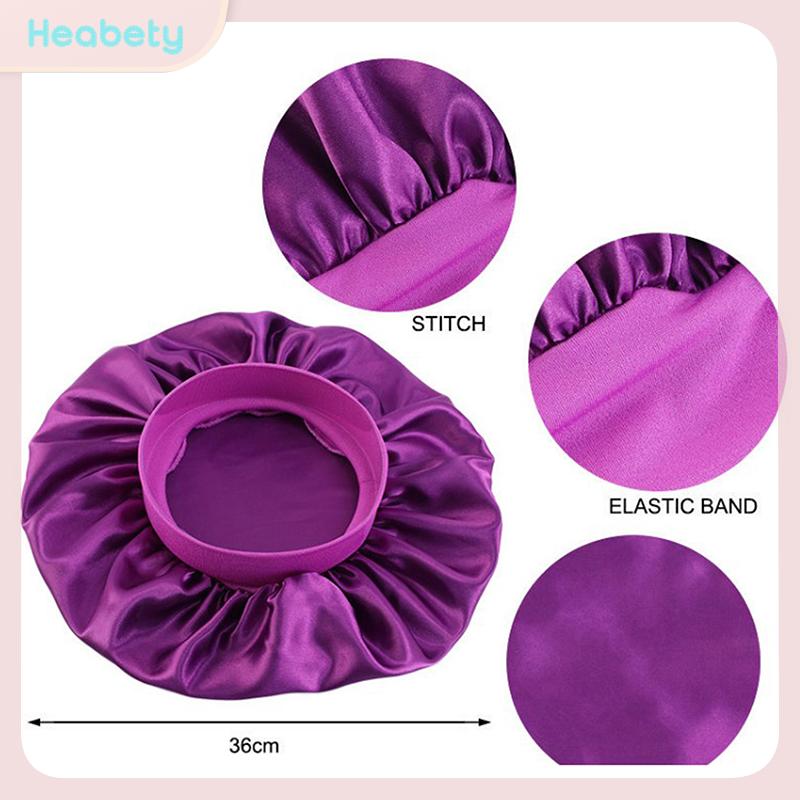 Heabety แฟชั่นขนาดใหญ่ซาตินผ้าไหมหมวกนอนหมวกกลางคืนหมวกหมวกหมวกหมวก ราคา 50 บาท*ส่งฟรี
