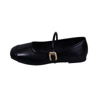 YOTO Mary Jane Flats Loafers For Women French-Style Retro Single-Strap Low-Cut Ballet Doll Shoes
